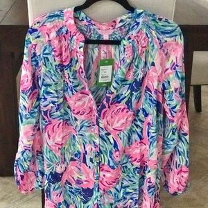 Lilly Pulitzer front button top size S